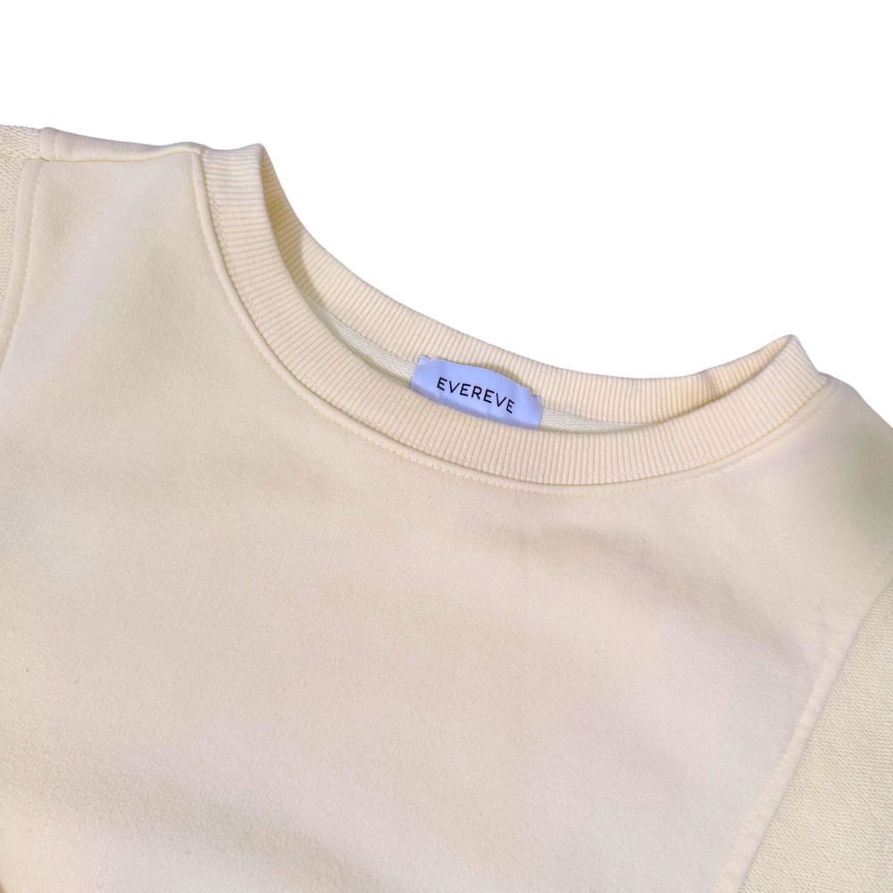 Evereve Cozy Chic Lemon Chiffon French Terry Sweatshirt (XS) Soft Girl Capsule - Picture 3 of 13